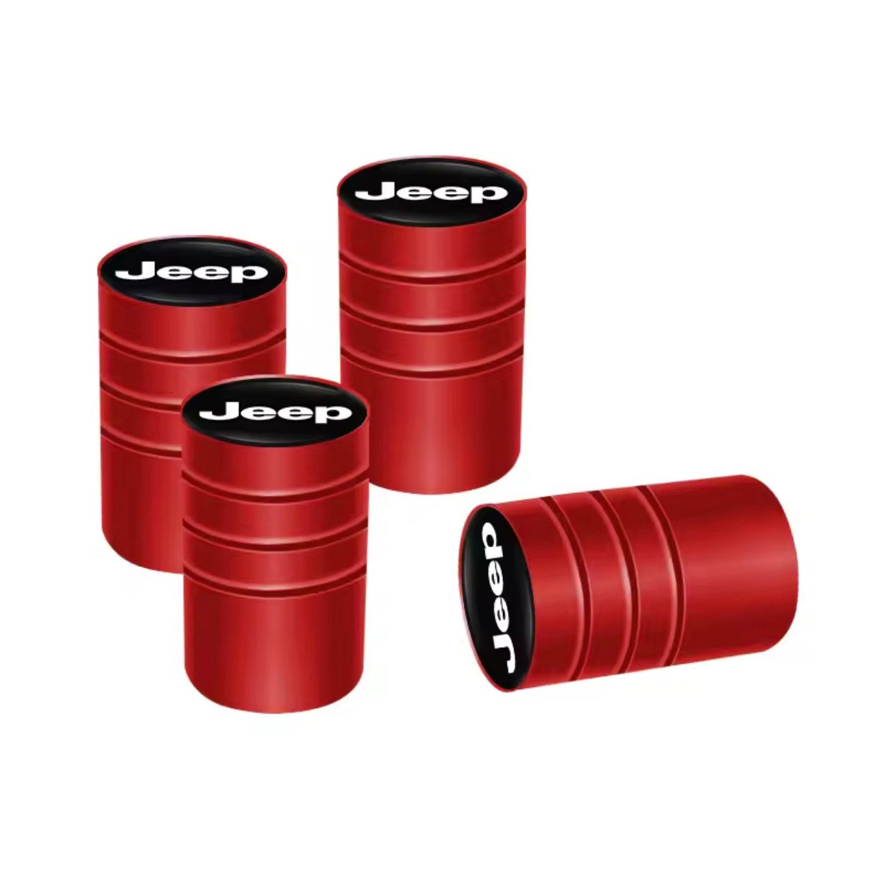 Jeep "Armor-Grade" Alloy Valve Caps (4-Piece Set)