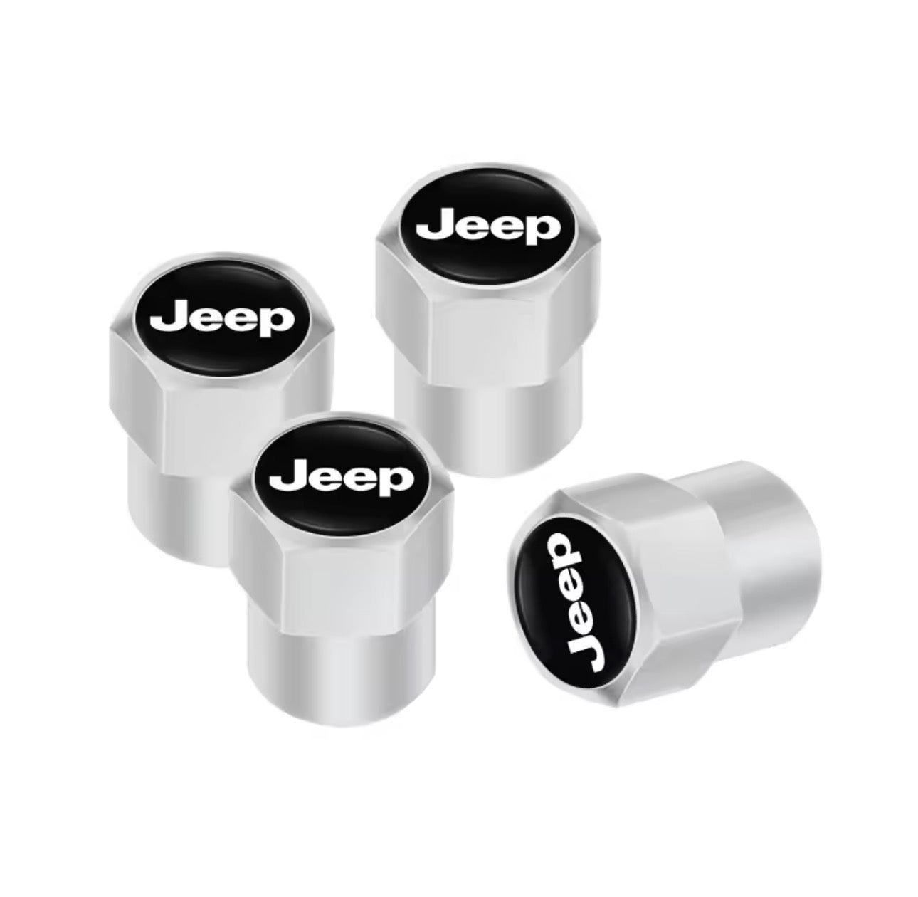 Jeep "Armor-Grade" Alloy Valve Caps (4-Piece Set)