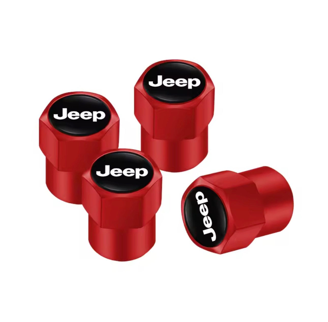 Jeep "Armor-Grade" Alloy Valve Caps (4-Piece Set)
