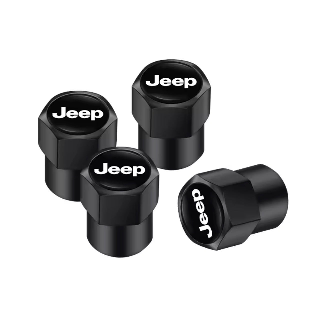 Jeep "Armor-Grade" Alloy Valve Caps (4-Piece Set)