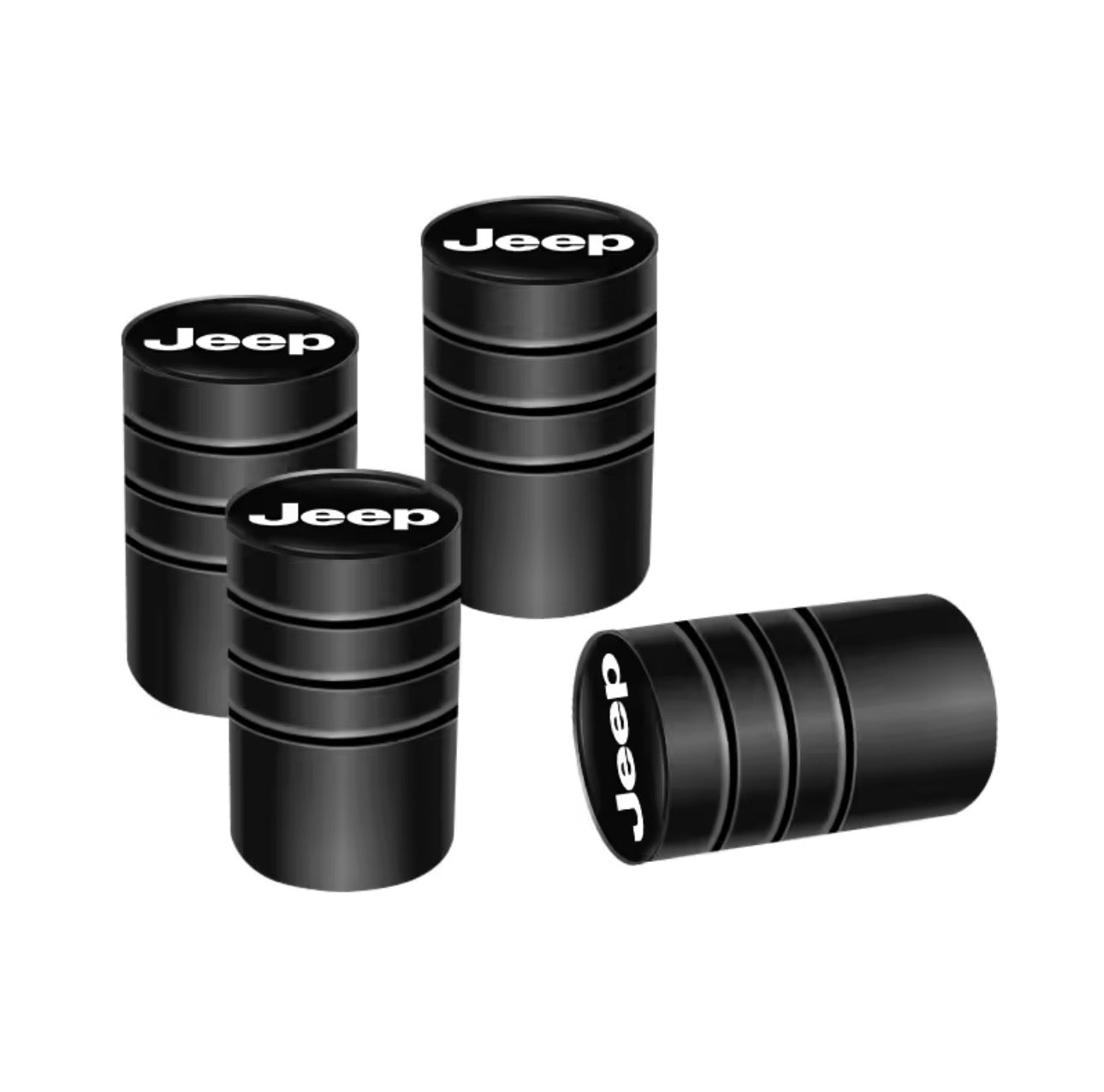 Jeep "Armor-Grade" Alloy Valve Caps (4-Piece Set)