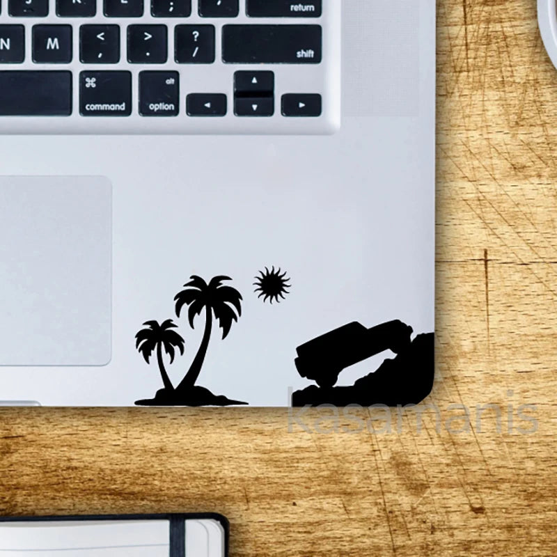 Jeep Beach & Palm Trees Vinyl Decal