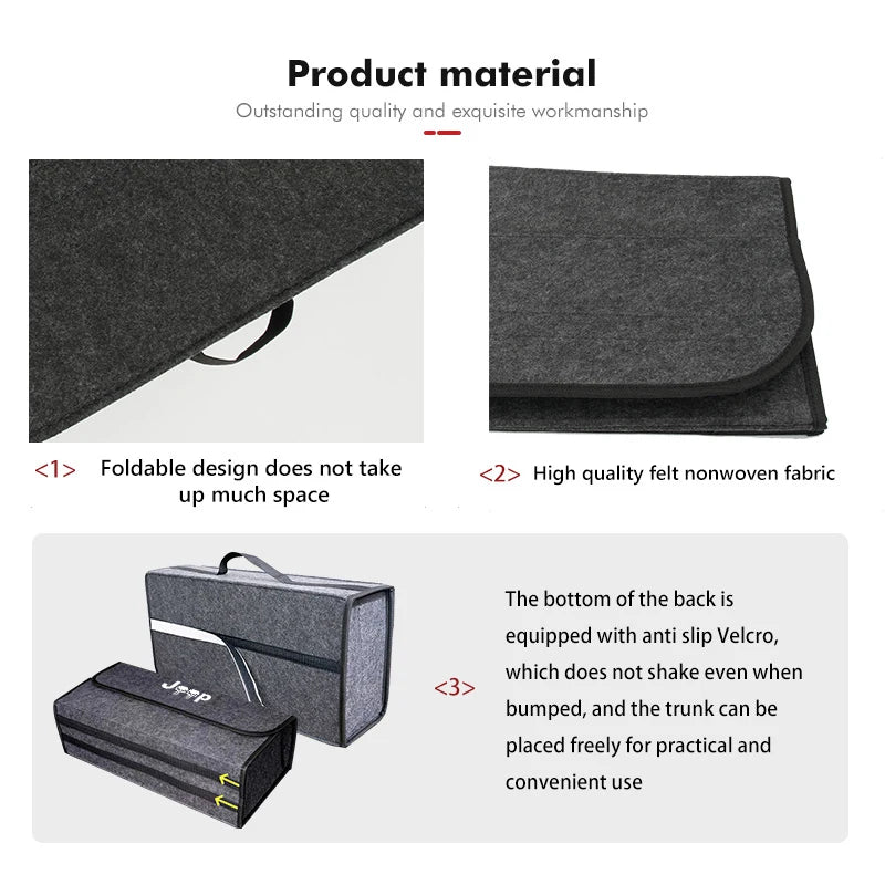 Car Trunk Organizer and Multiuse Storage Box