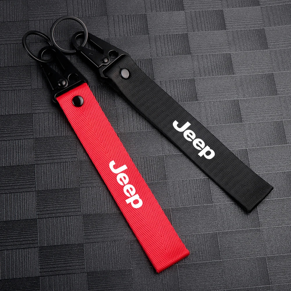 "Unleash the Adventure: Premium Heavy-Duty Nylon Jeep Keychain for All Models"