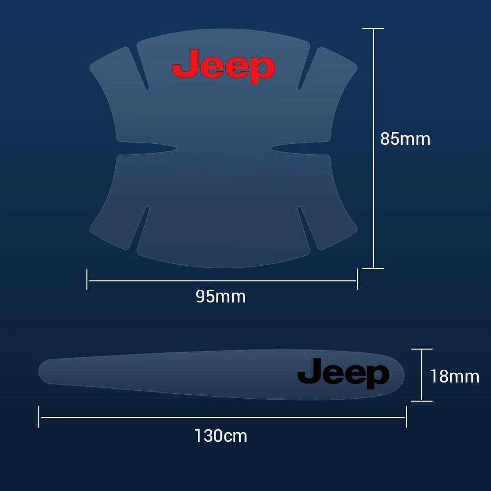 "Invisible Shield: Premium Anti-Scratch Door Handle Guards for Jeep Series"