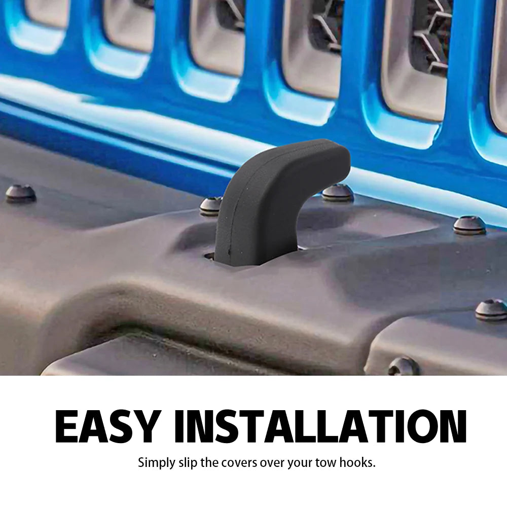 Jeep Front Bumper Tow Hook Cover for Wrangler & Gladiator (2007-2025)