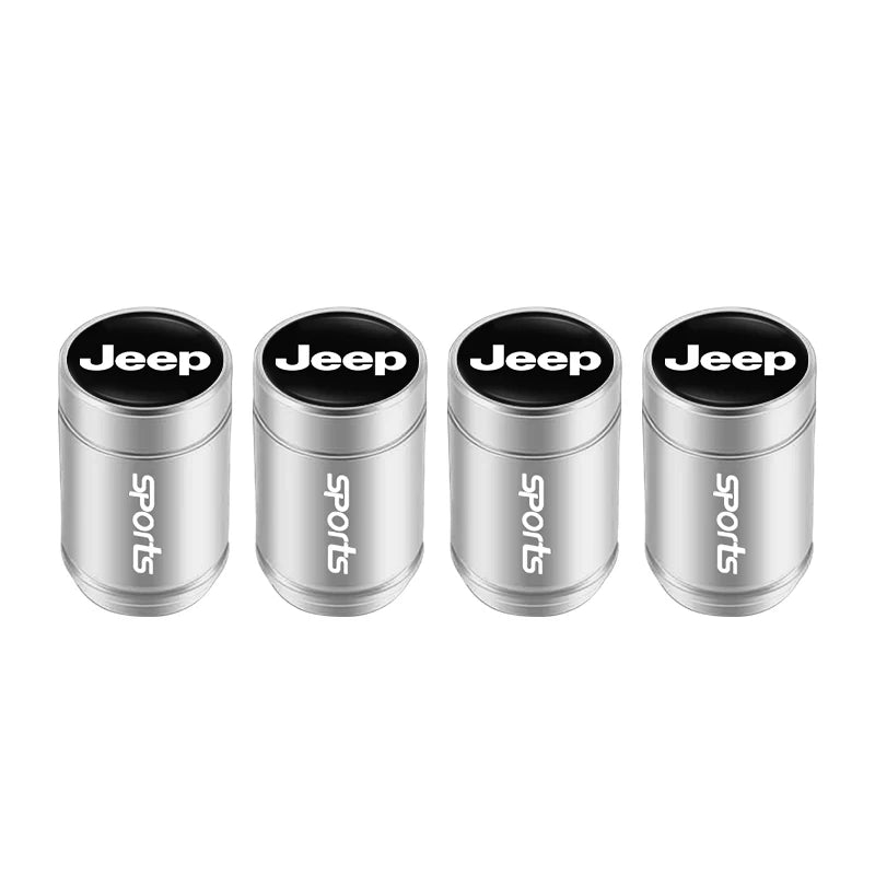 Jeep "Armor-Grade" Alloy Valve Caps (4-Piece Set)
