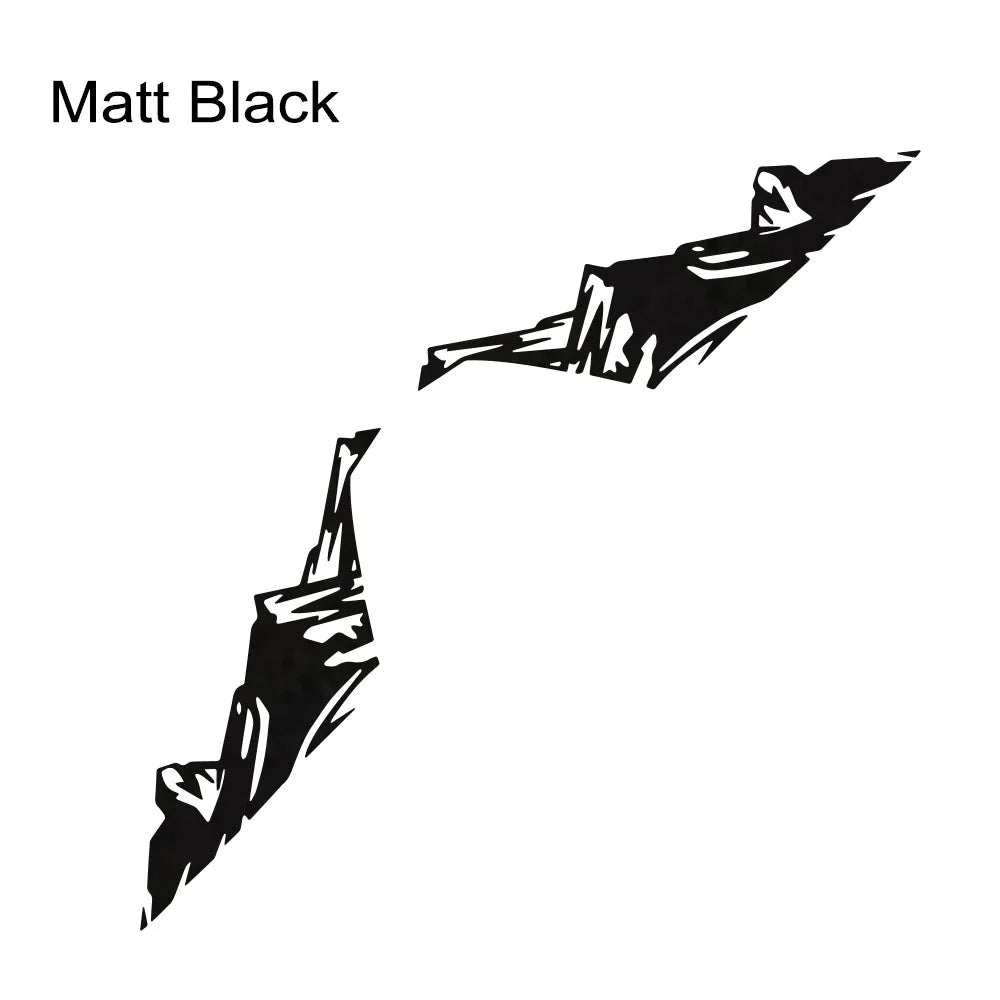 2PCS Snow Mountain Side Graphics for Jeep Wrangler & Rubicon