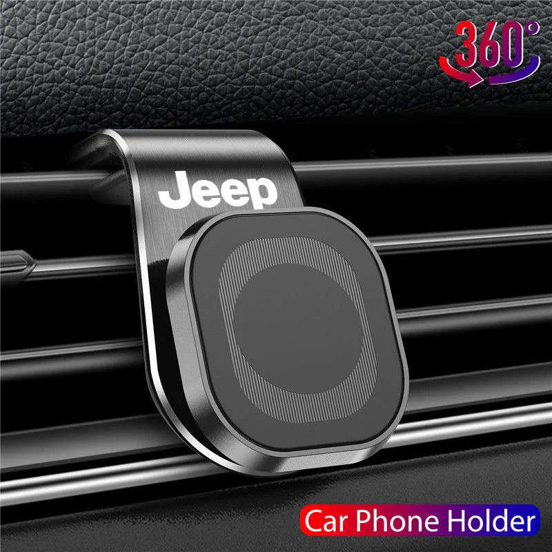 360° Magnetic Car Phone Holder for Jeep Wrangler, Grand Cherokee & Compass