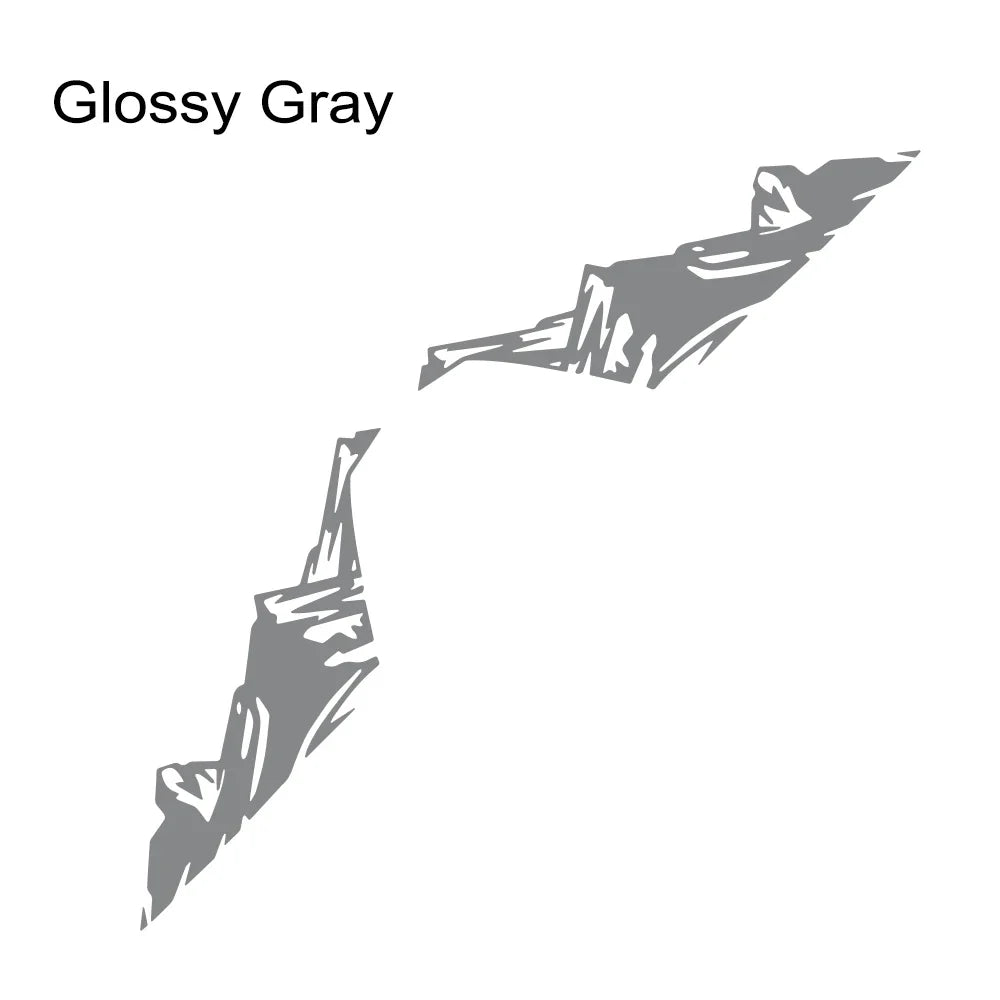 2PCS Snow Mountain Side Graphics for Jeep Wrangler & Rubicon