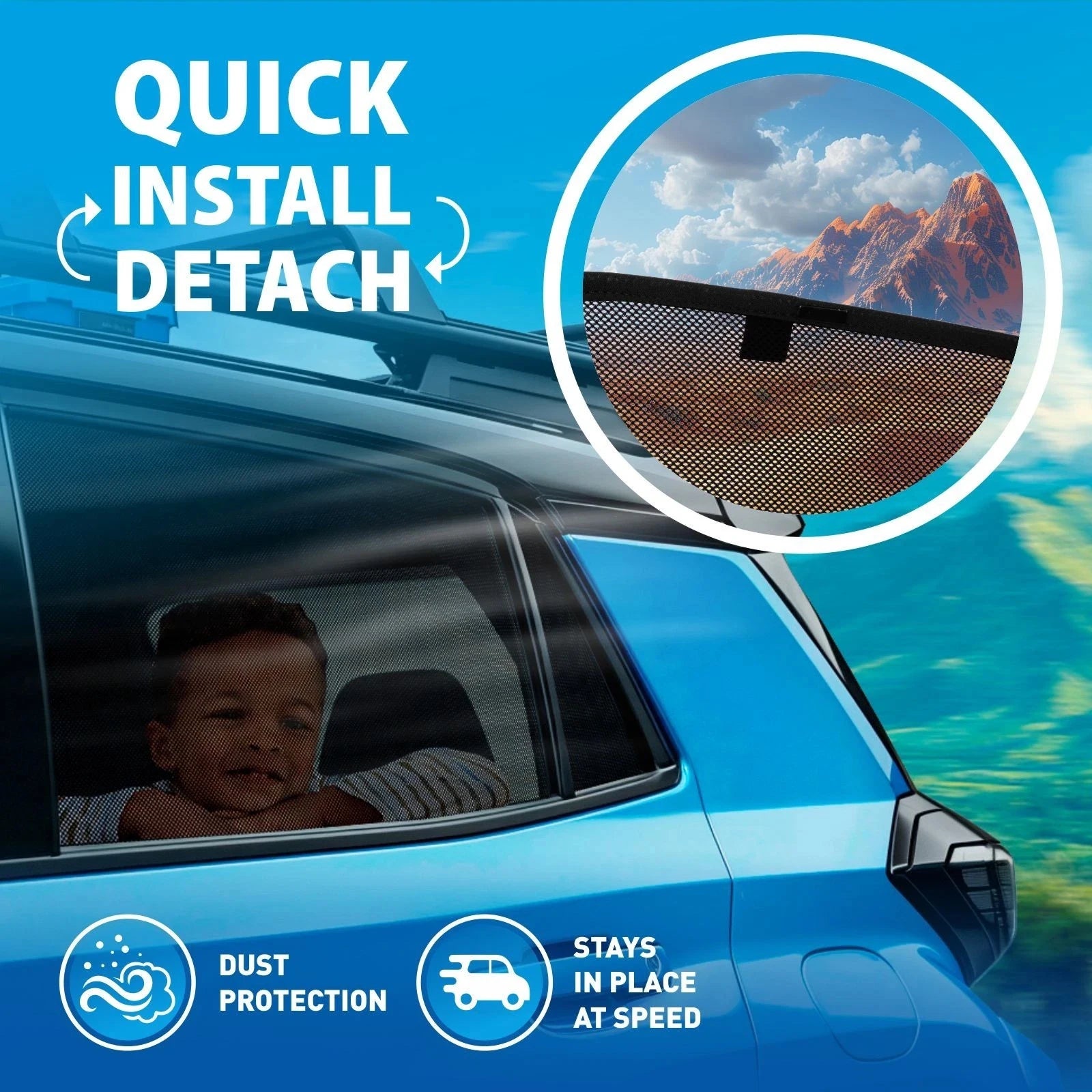 Custom Magnetic Window Sunshades for 1997-2001 2-Door SUV