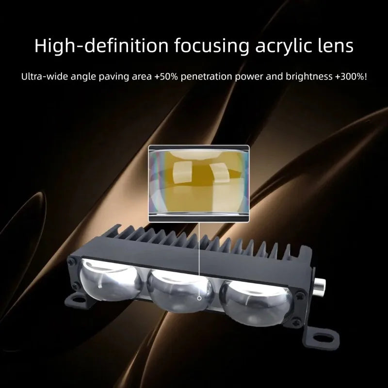 Dual-Color Yellow and White LED Work Light with Multi-Lens Design