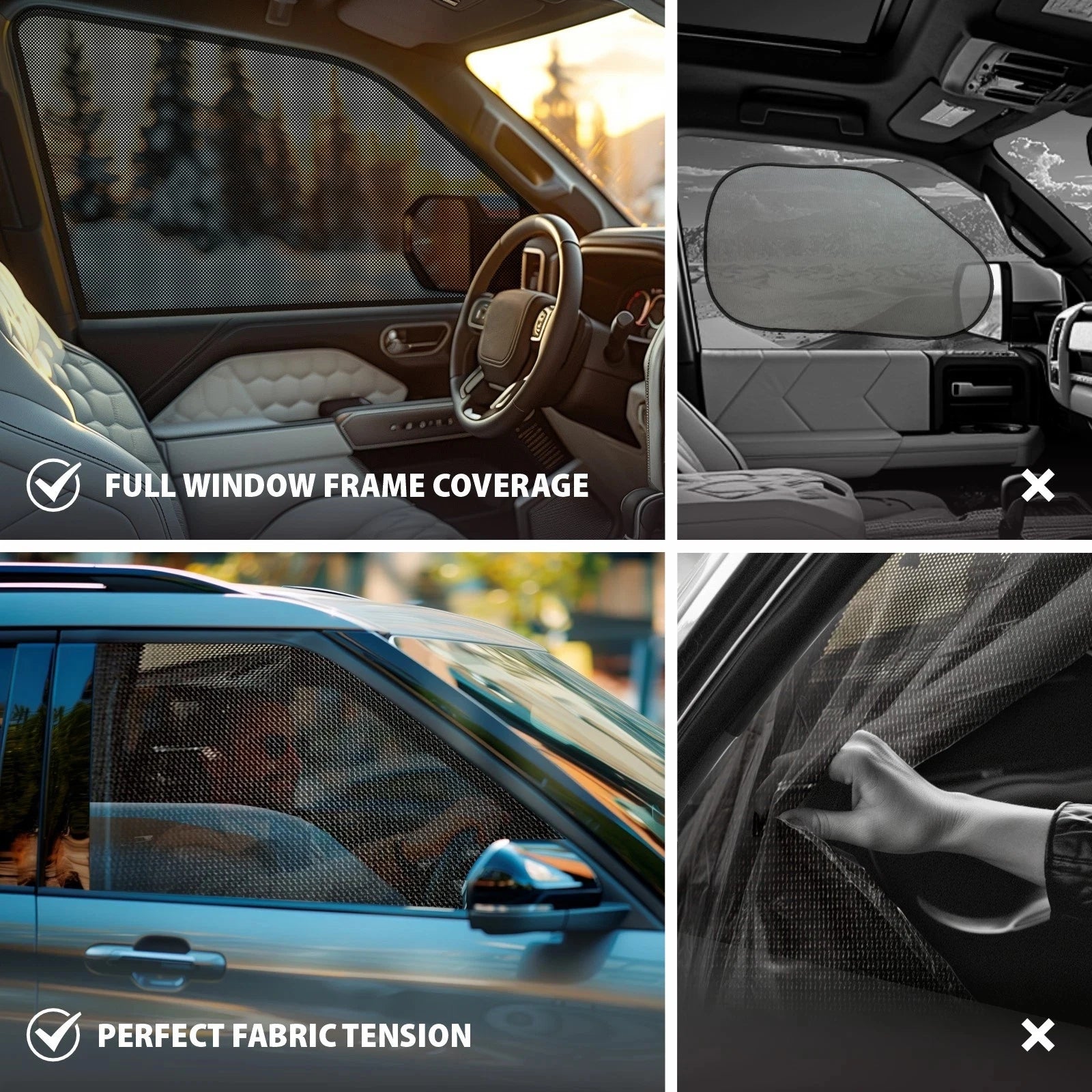 Custom Magnetic Window Sunshades for 1997-2001 2-Door SUV