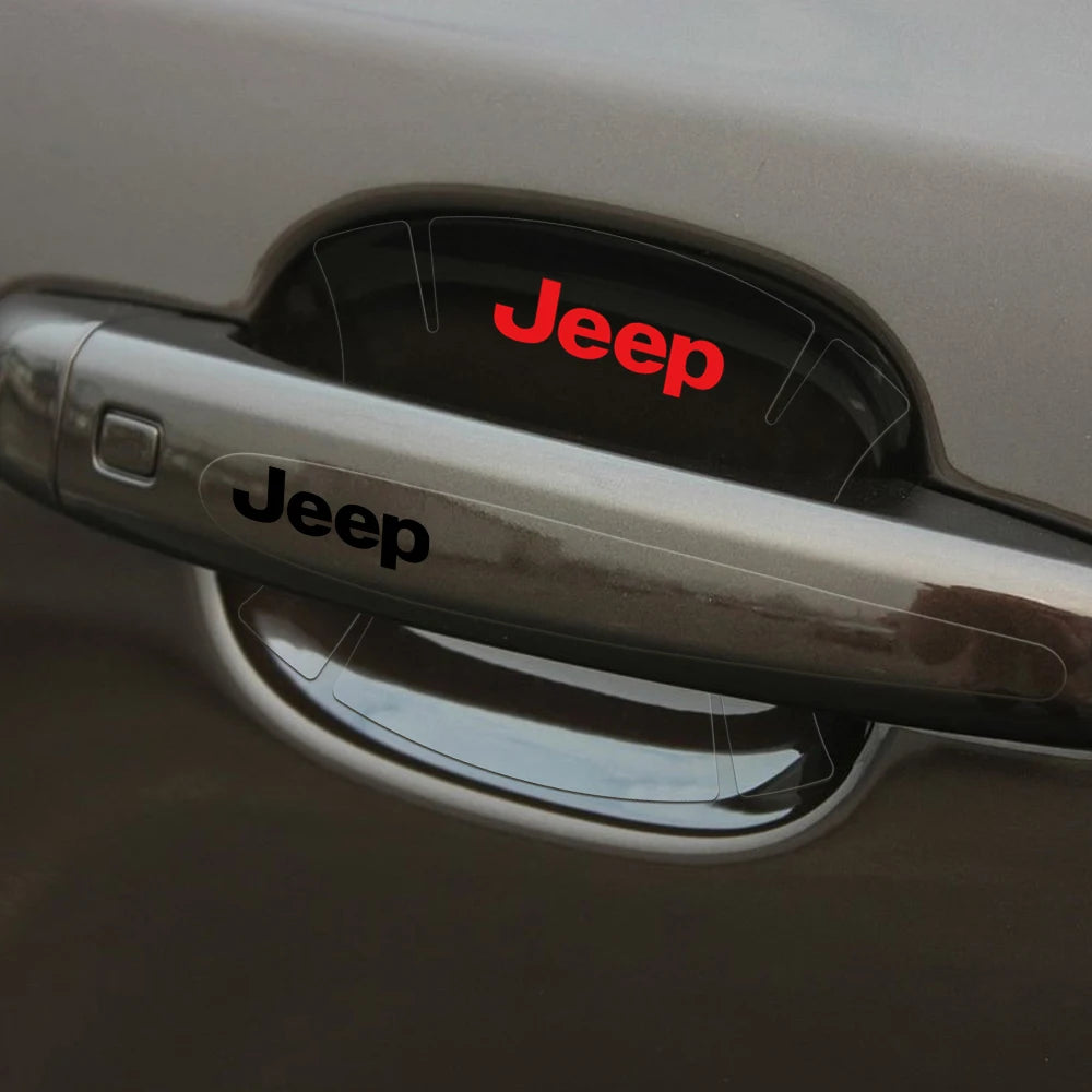"Invisible Shield: Premium Anti-Scratch Door Handle Guards for Jeep Series"
