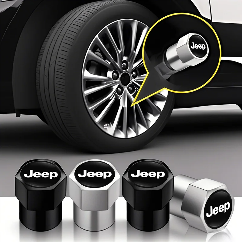 Jeep "Armor-Grade" Alloy Valve Caps (4-Piece Set)