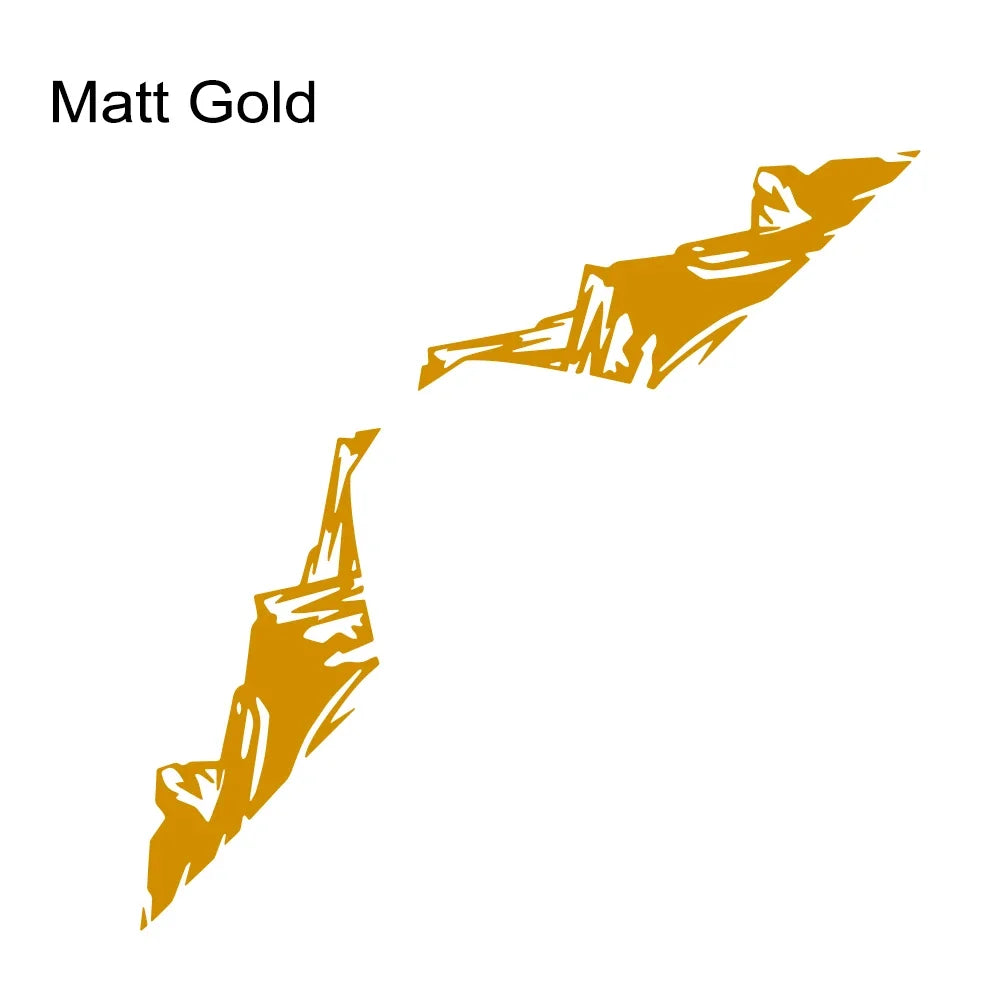 2PCS Snow Mountain Side Graphics for Jeep Wrangler & Rubicon