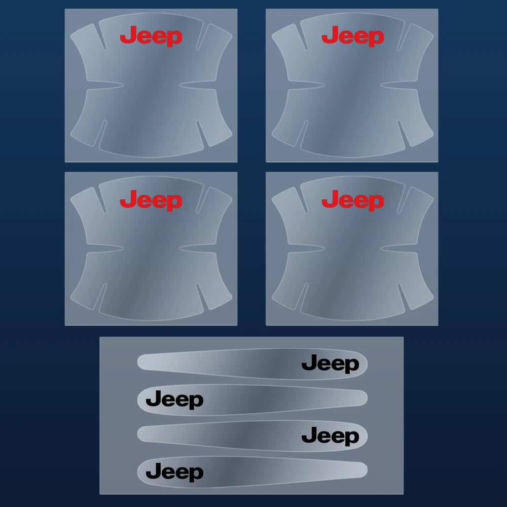 "Invisible Shield: Premium Anti-Scratch Door Handle Guards for Jeep Series"