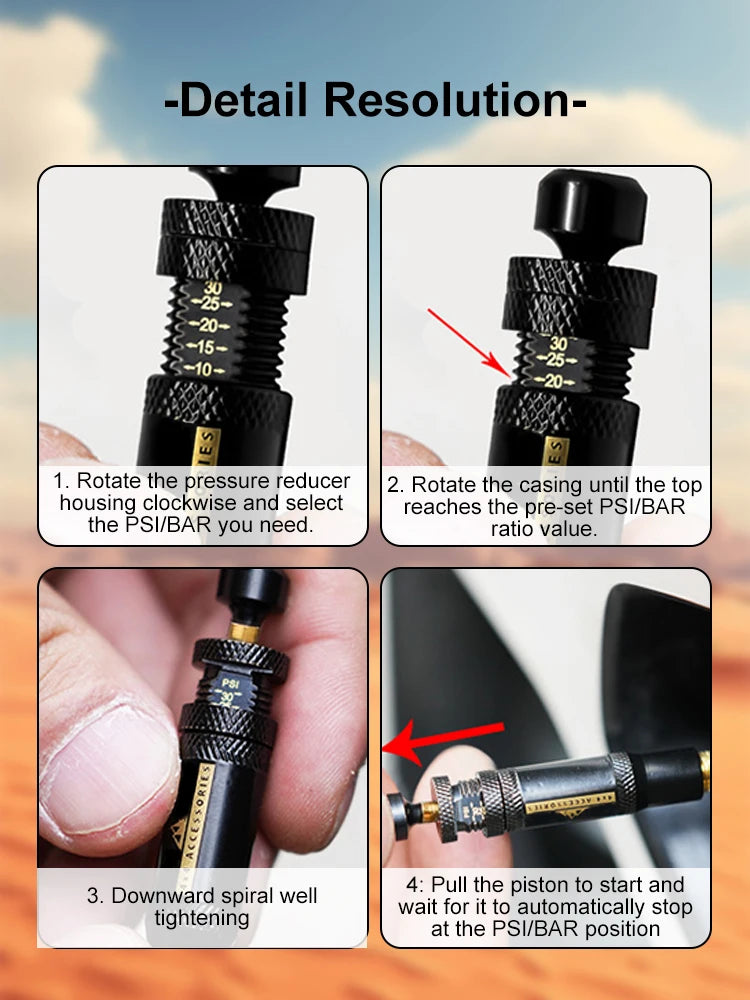 Precision Auto-Stop 4x4 Tire Deflator Kit